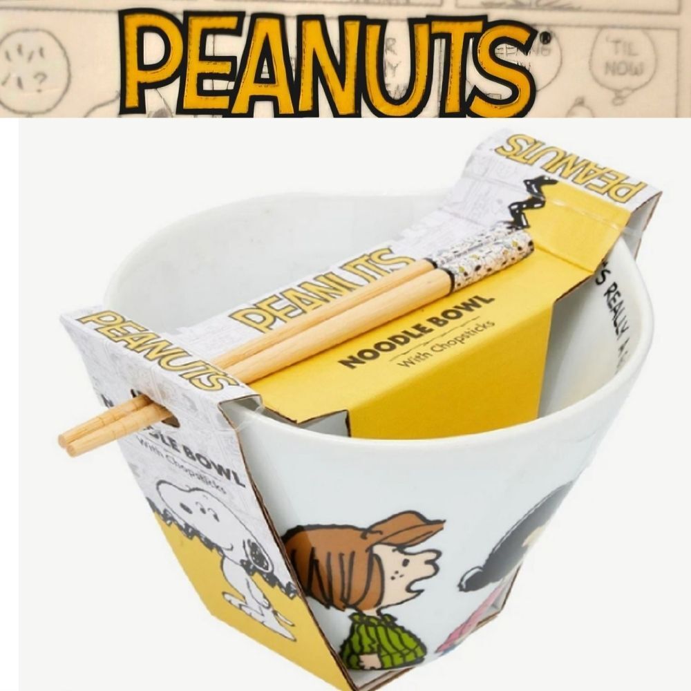 Peanuts Gang Ramen Bowl w/ Chopsticks
